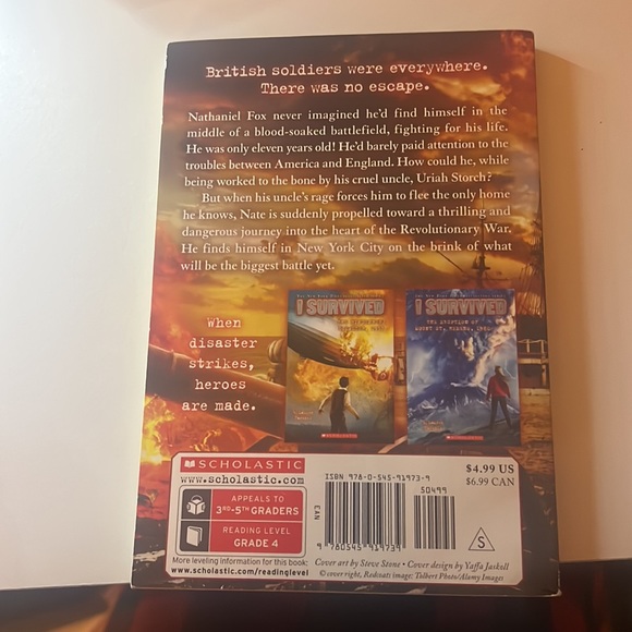 I Survive : The American Revolution , 1776 By Lauren Tarshis - Picture 2 of 2